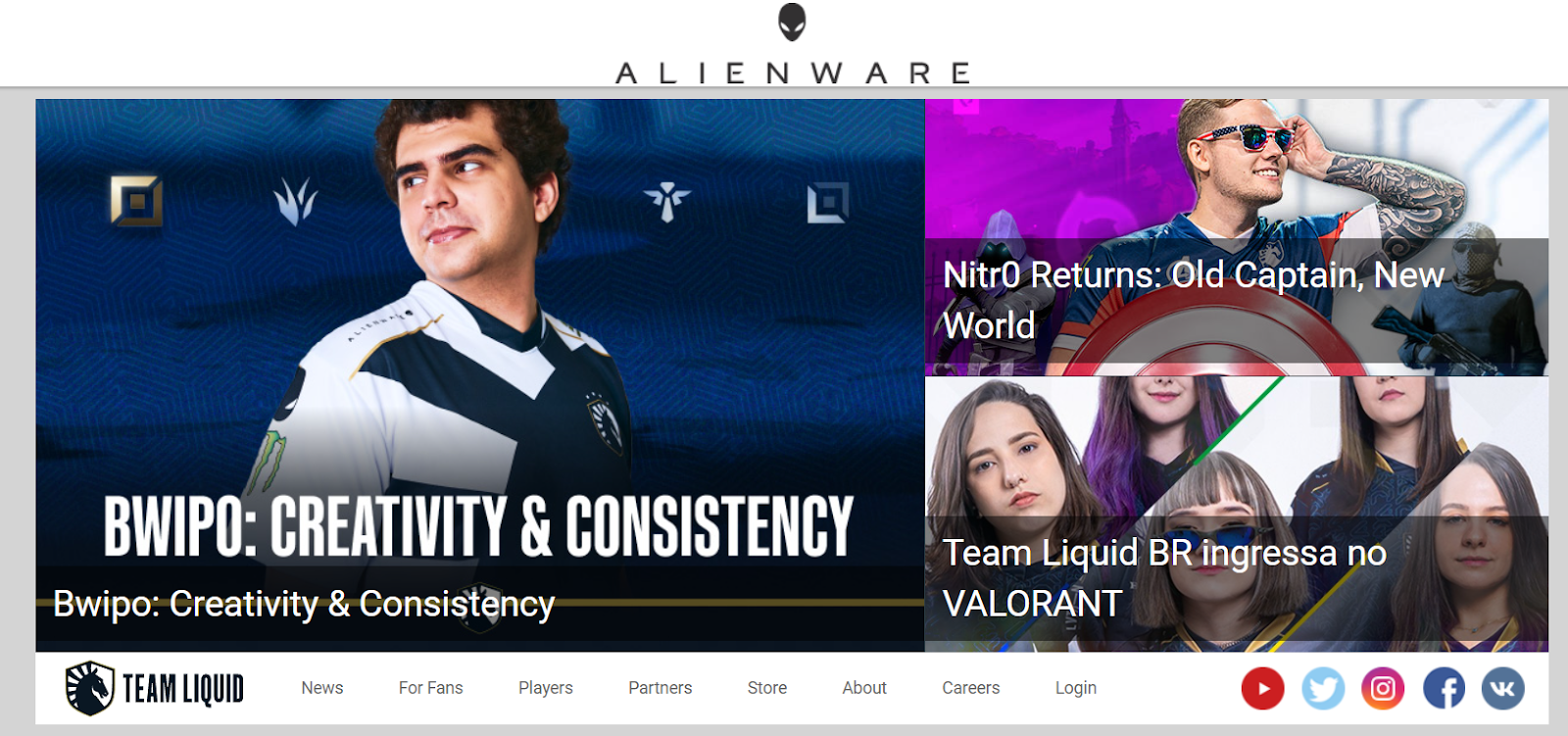 Top 5 most beautiful websites of eSports organizations